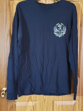 Men's Long-Sleeve Navy Tee. Ruger Graphic. Small. Logo. Sportsman.